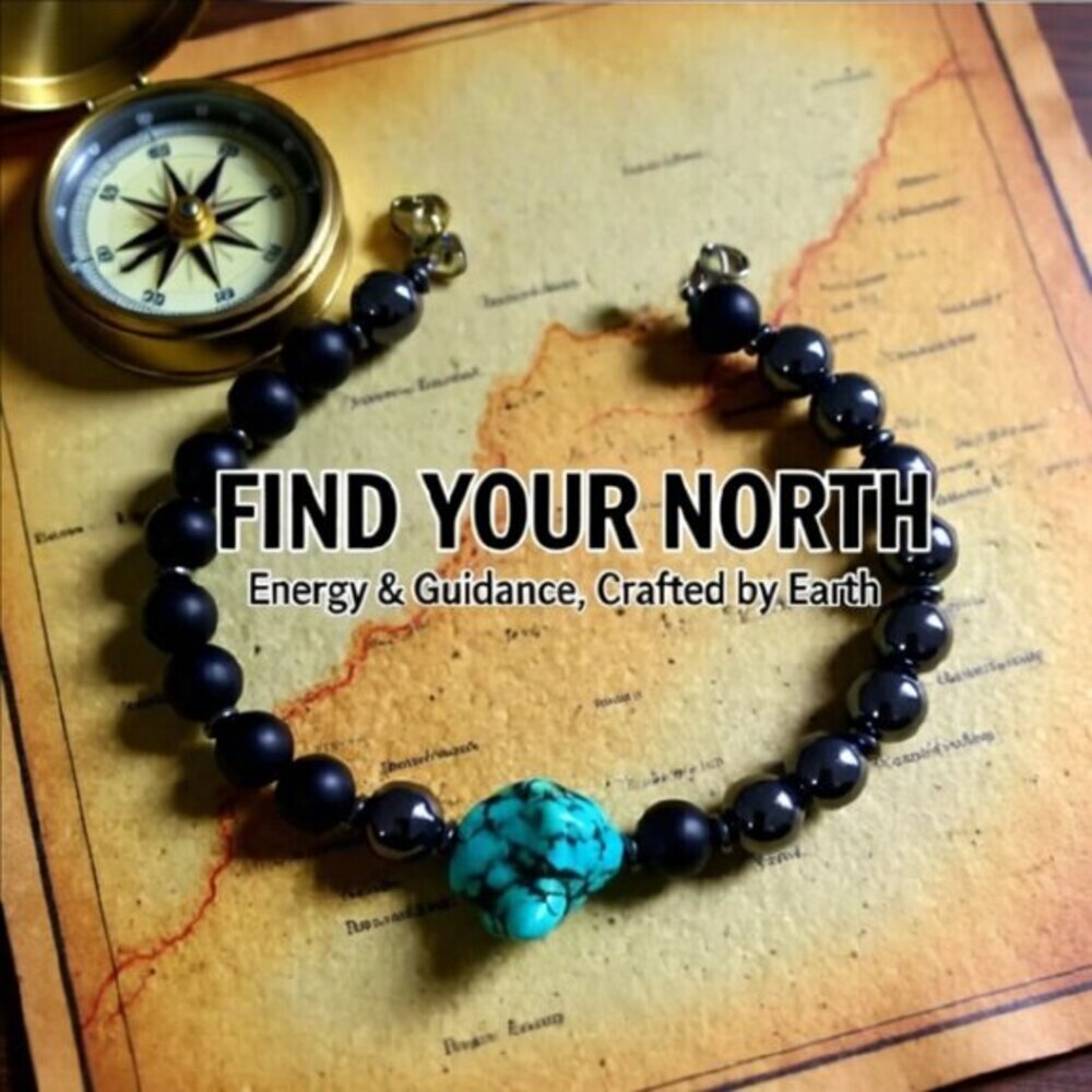Sexy & Sleek! Men's Hematite + Black Stone Bracelet - Father's Day Gift for Him!